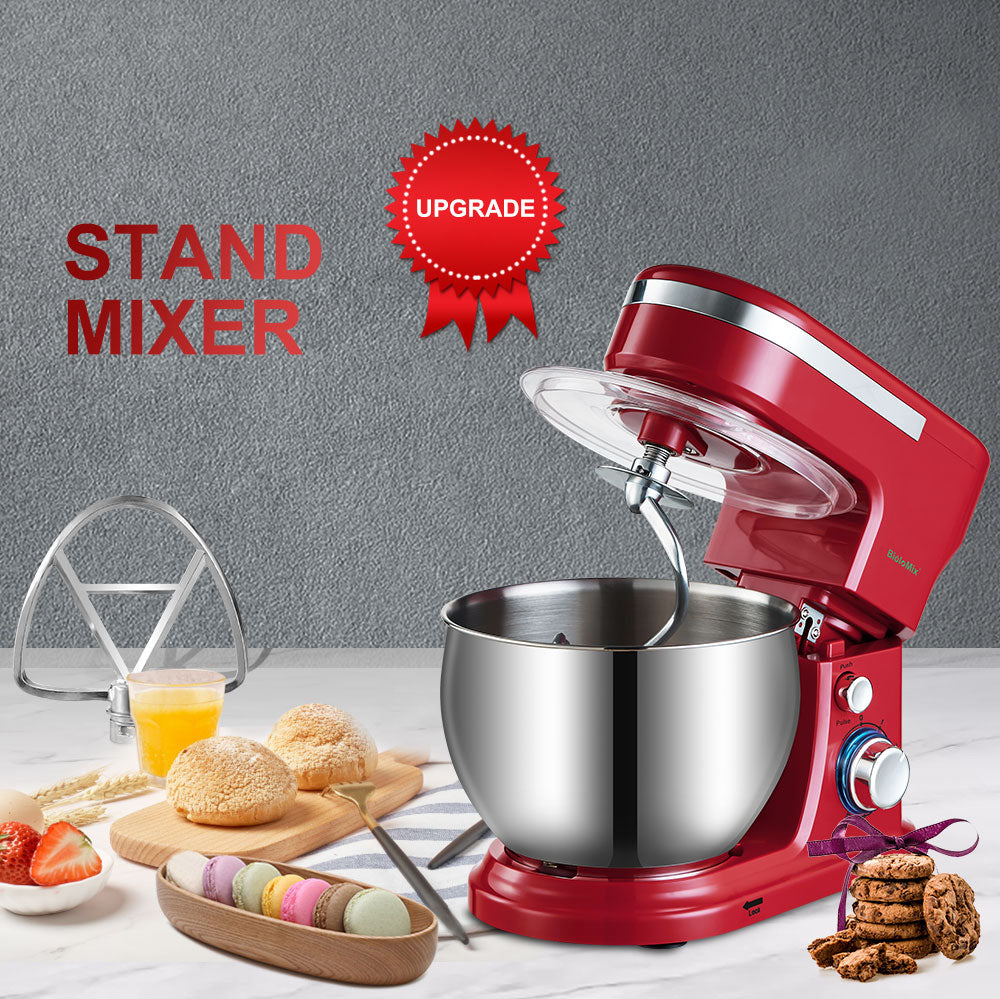 BioloMix 6L/5L Mixer Planetary 6-speed Kitchen Food Blender Stainless Steel Bowl Cake Mixer Machine Kneader Cream Egg Whisk