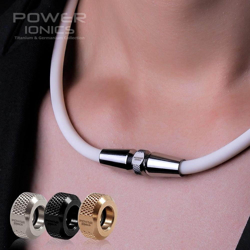 Power Ionics 3000iones/cc Anion Moda Deportes Golf Béisbol Collar con colgante de iones de titanio