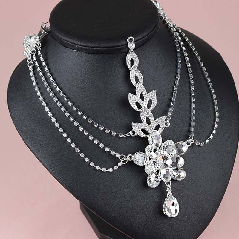 New Wedding Tiara Tassel Bridal hair Jewelry Luxury hair accessories spinki do wlosow fashion Jewelry head chain Headpiece