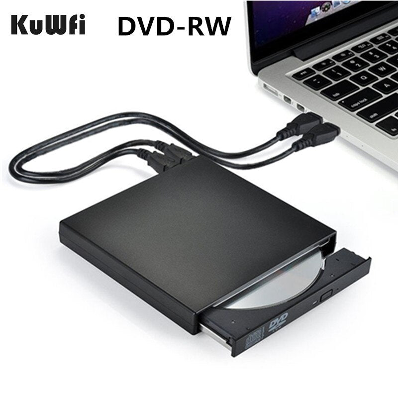 Unidad óptica USB 2,0, reproductor de CD RW CD-RW, grabadora de unidad de DVD externa portátil para Macbook, ordenador portátil, PC, Windows 7/8