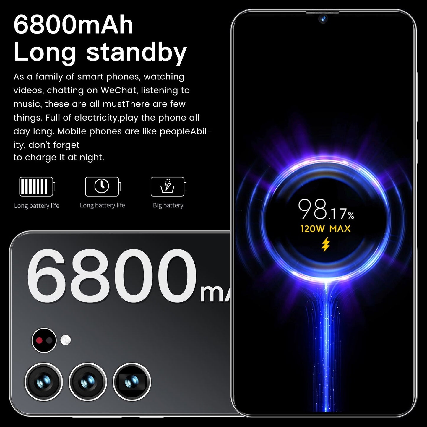 S23 Ultra Global Version Face ID Cellphones 6.8 Inch Smartphone 16G+1TB Cell Phone 4G 5G Mobile Phones 6800mAh Battery 48MP+64MP