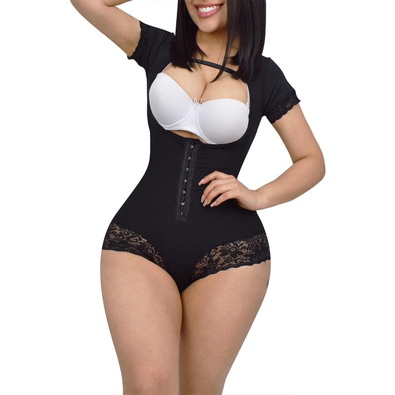 Faja Body Shaper Double Compression Thin Strap Tummy Control Body Beauty Shapewear Waist Trainer For Daily And Post-Surgical Use