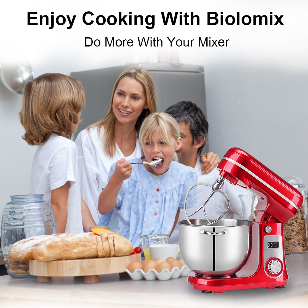 BioloMix 6L/5L mélangeur planétaire 6 vitesses cuisine mélangeur alimentaire bol en acier inoxydable mélangeur de gâteau Machine pétrin crème oeuf fouet