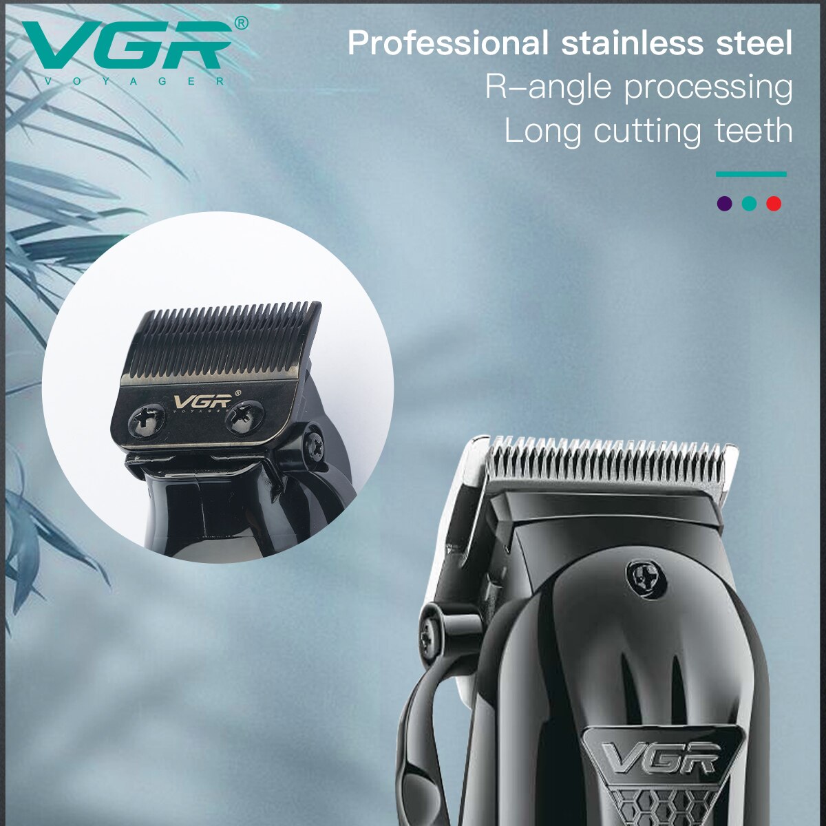 VGR Cortadora de Cabello Máquina para Cortar Cabello Profesional Cortadora de Cabello Ajustable Inalámbrica Recargable V 282