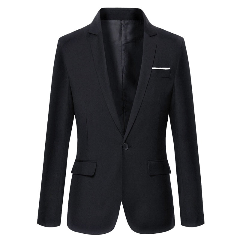 Blazers décontracté hommes d'affaires coupe ajustée costumes couverture fine bouton solide 11 couleurs à manches longues automne printemps vêtements formels