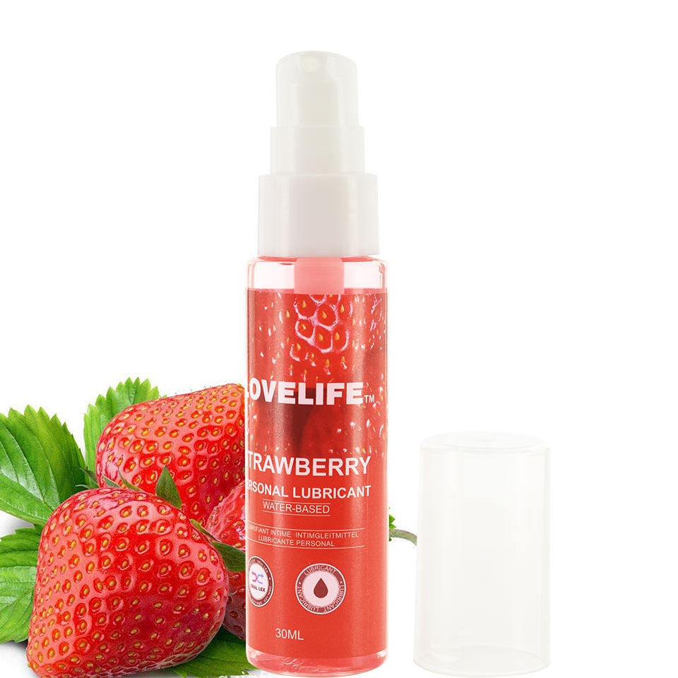 Lubrifiant comestible saveur de fraise pour lubrifiant sexuel eau vagin lubrifiant à base d'orgasme sexe Oral huile de sexe Anal Gel de Massage corporel adulte