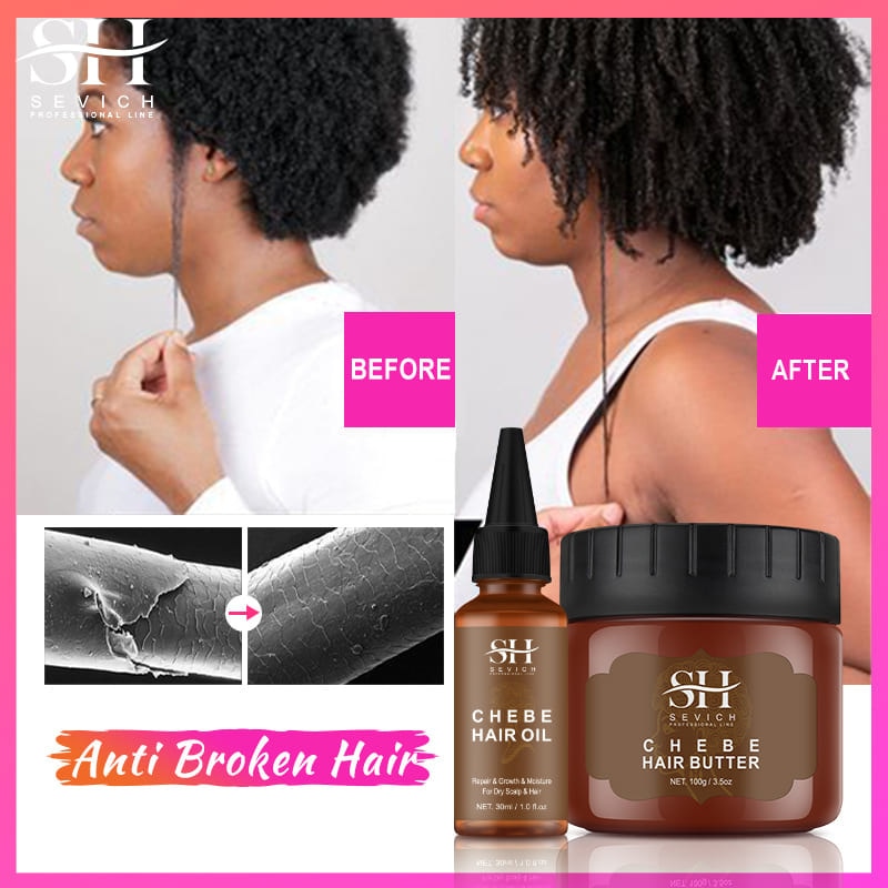 Fast Hair Growth Set Chebe Oil Traction Alopecia Hair Mask Anti Break Loss Hair Growth Oil Baldness Treatment Hair Care Essence