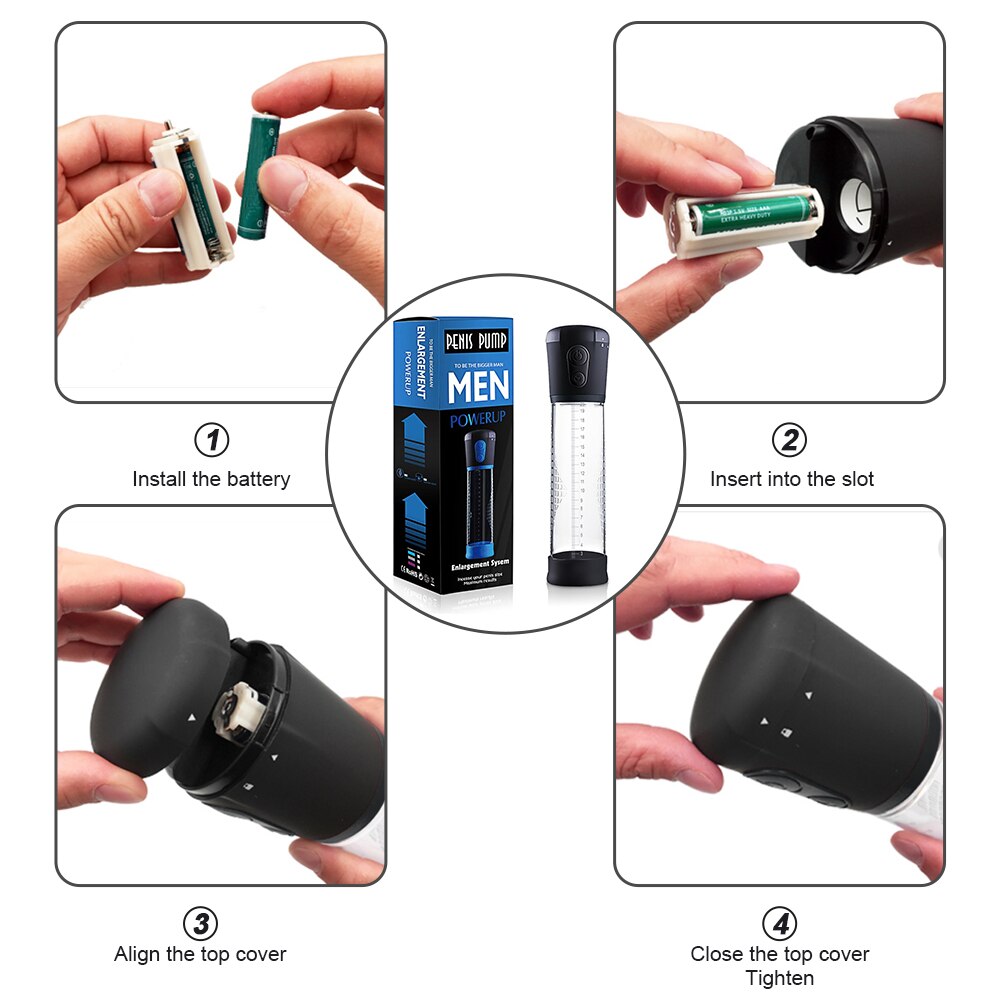 Pompe à vide électrique pour pénis, alimentée par batterie, automatique, agrandissement masculin, extension du pénis, dispositif de pression d'air