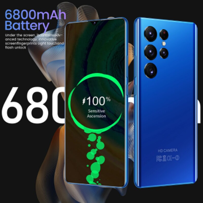 Nueva Marca S23 Ultra 5G Smartphone 7,3 pulgadas Teléfono de pantalla completa 16GB + 1TB 4G teléfonos móviles versión Global Android 13 teléfono celular