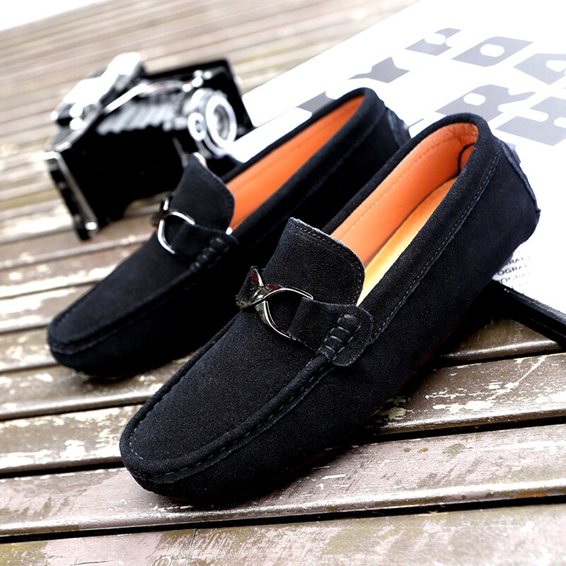 Leather Men Casual Shoes 2022 Summer Breathable Slip on Formal Loafers Men Moccasins Italian Black Driving Shoes