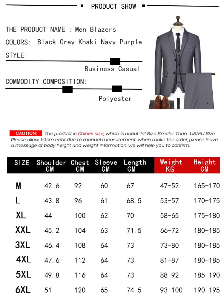 Costume 3 pièces pour hommes, blazer élégant, 2 ensembles de luxe, gilet d'affaires de mariage, pantalon, manteaux bleus, vestes formelles coréennes, livraison gratuite, 2022