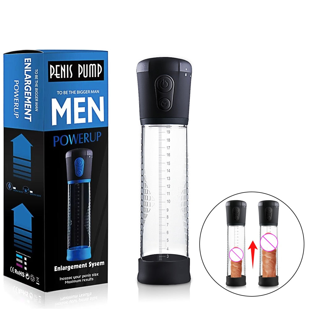 Electric Penis Vacuum Pump Battery Powered Automatic Male Enlargement Erection Extend Men Penis Enlarge Air Pressure Device