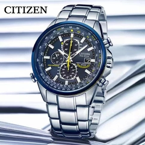 Relojes CITIZEN para hombre, reloj de cuarzo de tendencia de lujo, calendario luminoso, resistente al agua, multifunción, reloj automático redondo elegante de acero inoxidable