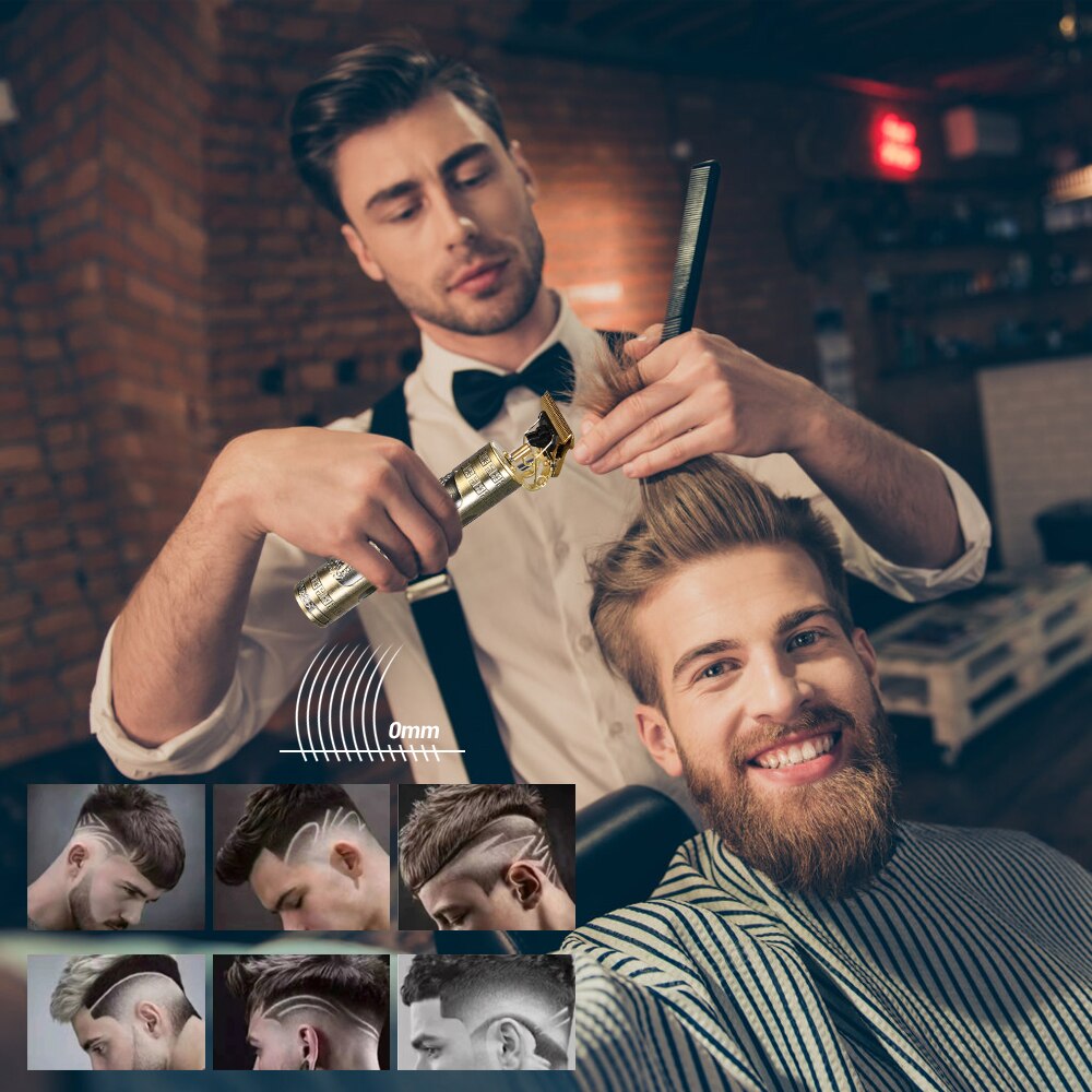 Cortadora de pelo eléctrica T9 para hombres, afeitadora recargable por Máquina para cortar cabello, recortadora de barba técnica para peluquero