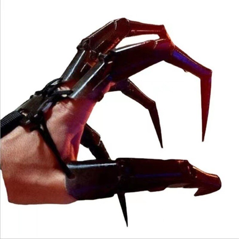 Halloween Articulated Fingers Scarry Fake Fingers Skeleton Hands Realistic Horror Ghost Claw Props Cosplay Gear Finger Glove