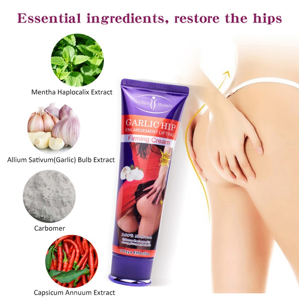 Huile essentielle/crème pour rehaussement des fesses à l'ail, crème de Massage pour rehausser les hanches, rehausseur de fesses, Essence d'agrandissement des fesses, soins pour le corps