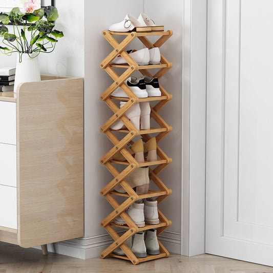 Simple Bamboo Narrow Small Shoe Rack Home Bedroom Multi-level Economic Dormitory Storage Rack Living Room Shoes Cabinet ZD526