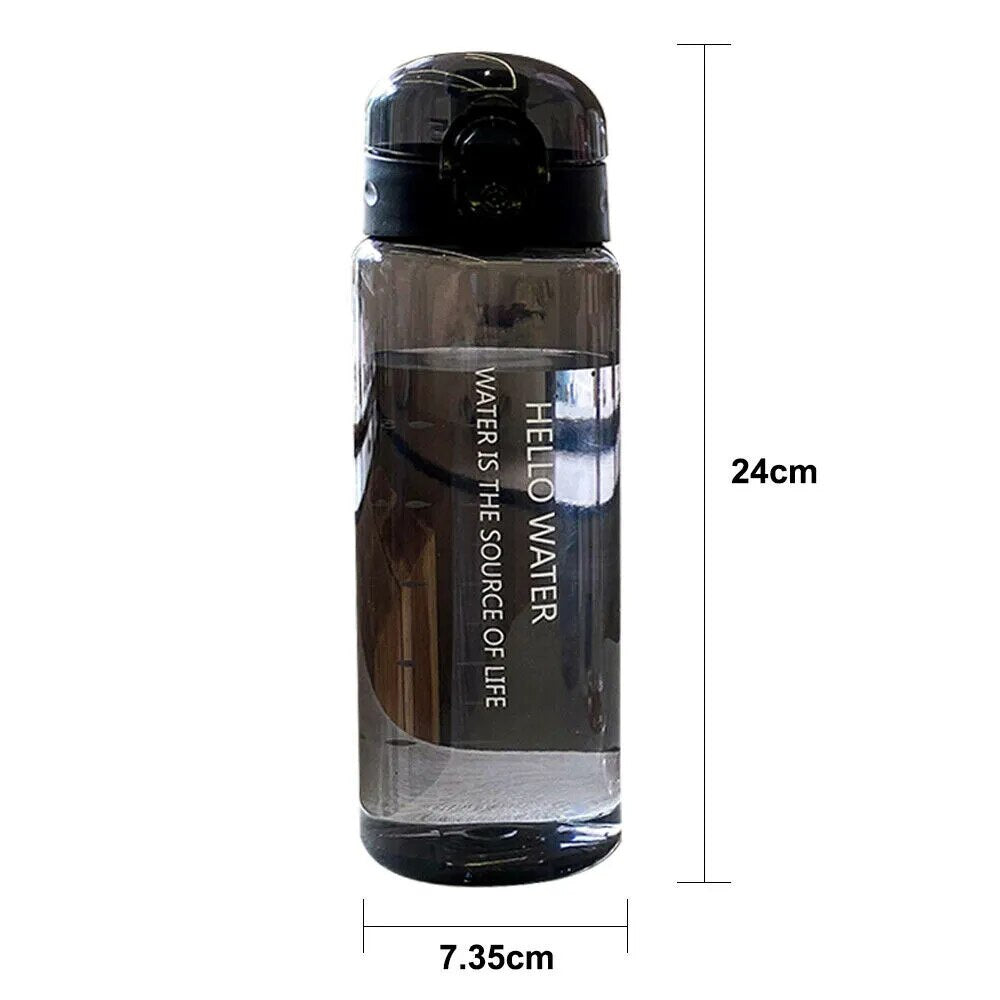 Buy 2 of them Sports Water Bottle 780ml Portable Gym Travel Clear Leakproof Drinking Bottle