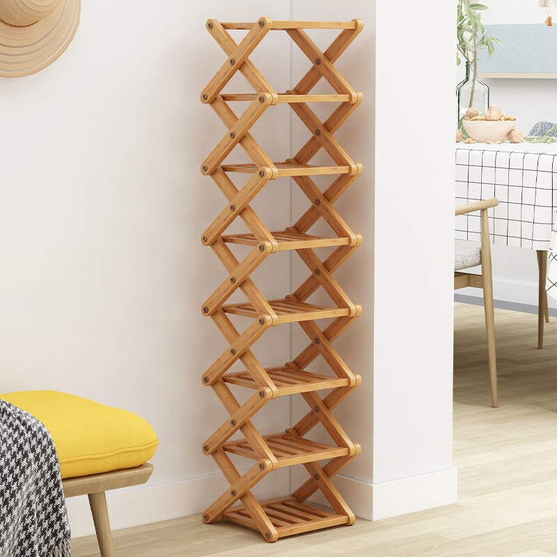 Simple Bamboo Narrow Small Shoe Rack Home Bedroom Multi-level Economic Dormitory Storage Rack Living Room Shoes Cabinet ZD526