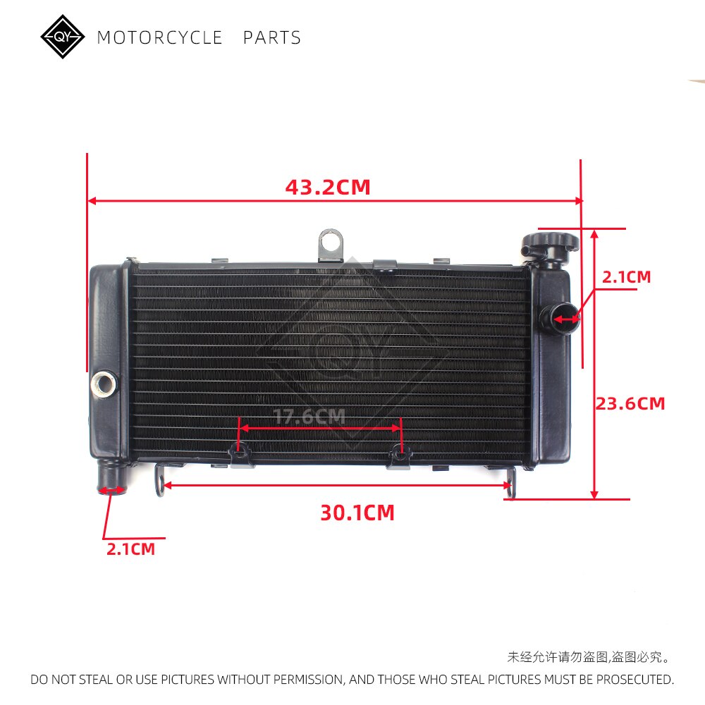 PKQ-enfriador del radiador para motocicleta, tanque de agua de refrigeración para HONDA CB600 CB 600 F Hornet 1998 1999 2000 2001 2002 2003 2004 2005 98 99