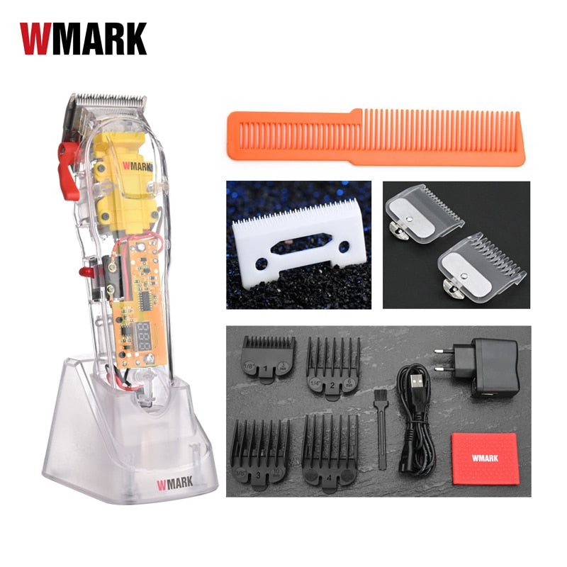 WMARK NG-108 NG-118 Transparent Style Rechargeable Hair clipper Professional Cord & cordless NG-202 Hair Trimmer