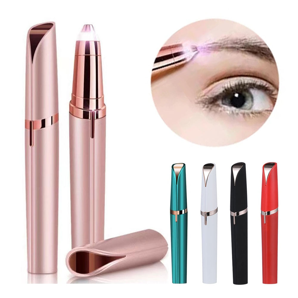 Rasoir de sourcils électrique pour femmes, crayon façonnant les yeux, épilateur pour le visage, rasoir automatique, couteau de poche