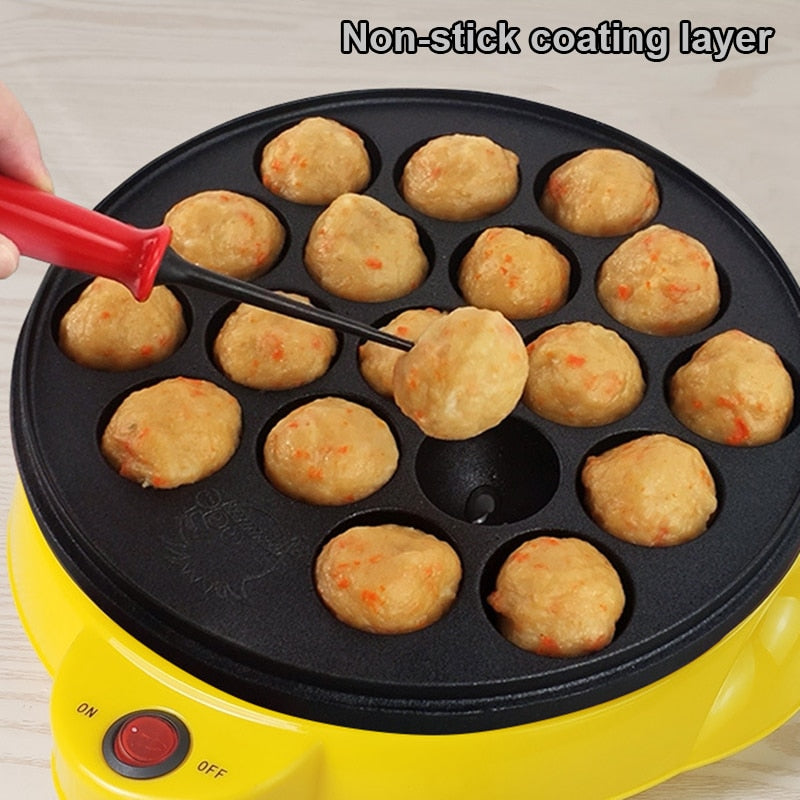 Chibi Maruko Baking Machine Household Electric Takoyaki Maker Octopus Balls Grill Pan Professional Cooking Tools