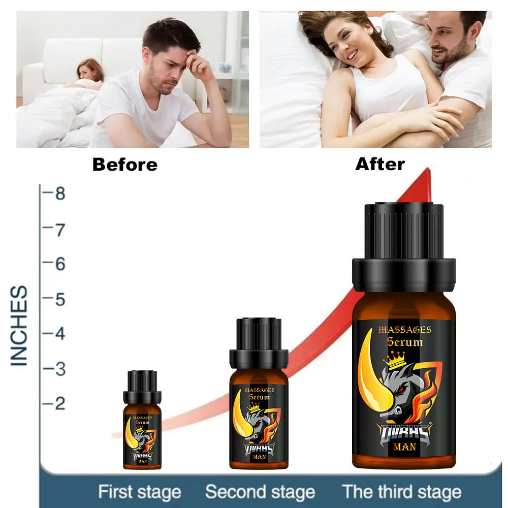 Permanent Penis Thickening Growth Massage Enlargement Oil Big Dick Enhanced Erection  Ejaculation Delay For Men Cock Enlargement