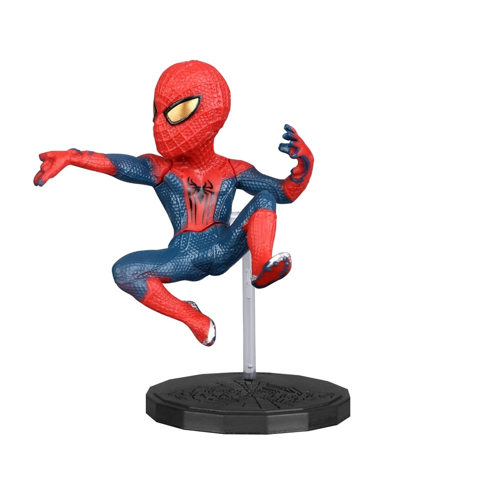 Disney Los vengadores de Marvel Spider Man 4 unids/set 6-8cm figura de acción postura colección de decoración de Anime figurita modelo de juguete niños