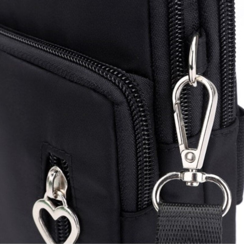 Bag New Mobile Phone Female ThreeLayer Mini ShoulderMessenger Wrist Change Key Storage Arm Bag