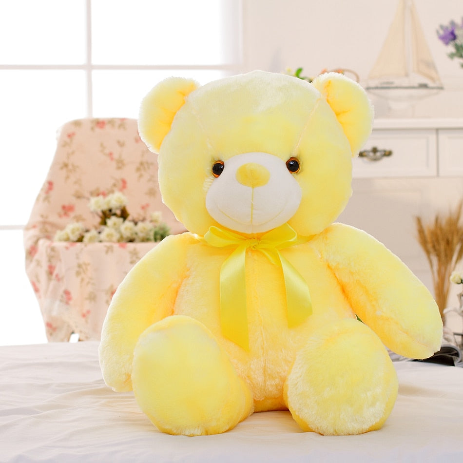 Luminous Creative Light Up LED Teddy Bear 32-50cm Stuffed Animals Plush Toy Colorful Glowing Teddy Bear Christmas Gift for Kid