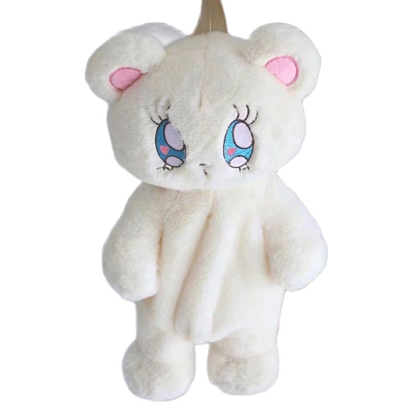 Mochila de peluche de oso Kawaii para niñas, juguete de almohada bonito, viñetas de animales, bolso escolar, regalo de cumpleaños y Navidad, decoración