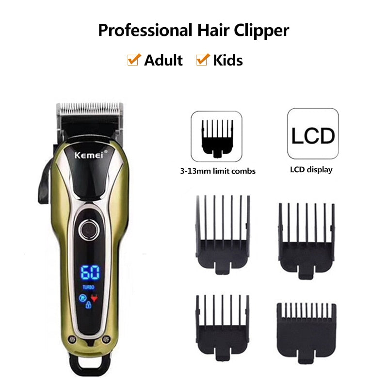 WEASTI Clipper Rechargeable Electric Hair Cutting Machine Professional Barber Trimmer Electr Shaver Cordless Finishing Blade