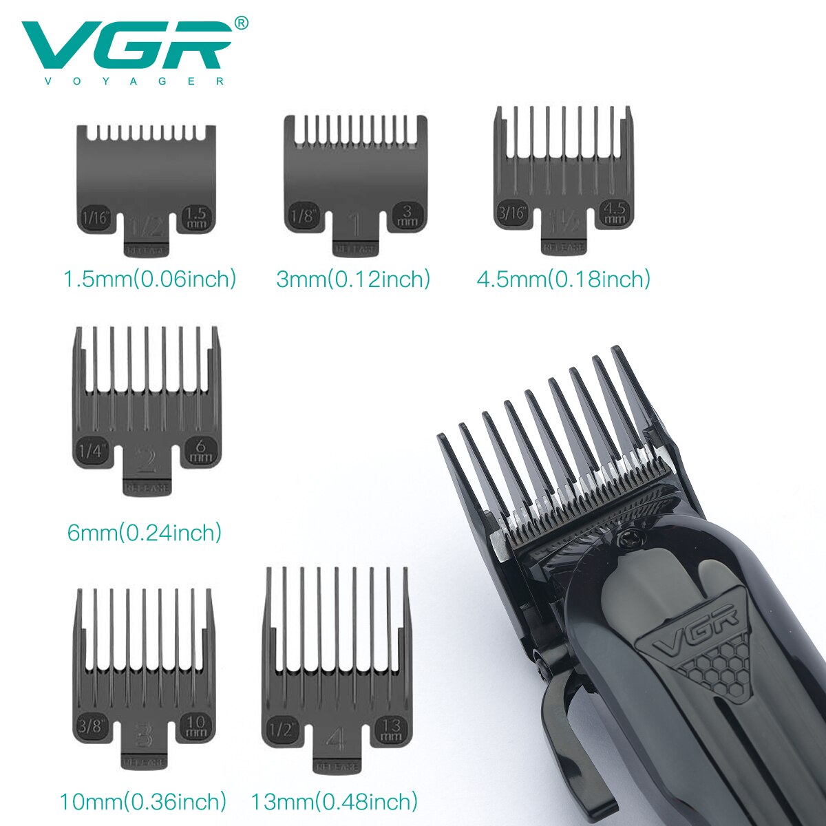 VGR Cortadora de Cabello Máquina para Cortar Cabello Profesional Cortadora de Cabello Ajustable Inalámbrica Recargable V 282