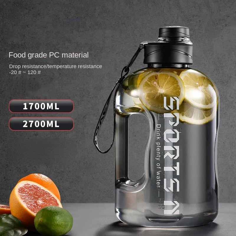 2700ml/1700ml Water Bottles Large Capacity Portable Water Kellte for Fitness Outdoor Sports Cycling Big Water Cup with Graduated