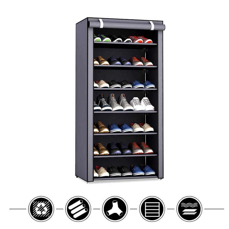 Shoe Cabinet Dustproof Shoes Storage Closet Hallway Space-saving Shoerack Organizer Holder Home Furniture