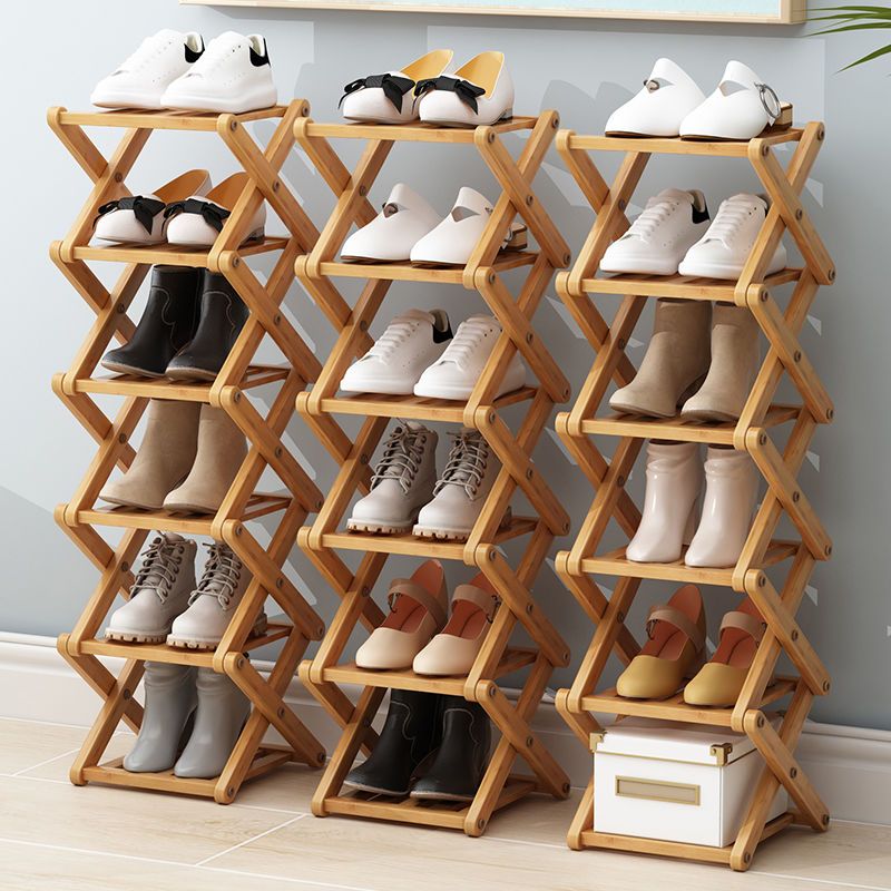 Simple bambou étroit petit étagère à chaussures maison chambre multi-niveau économique dortoir étagère de rangement salon chaussures armoire ZD526