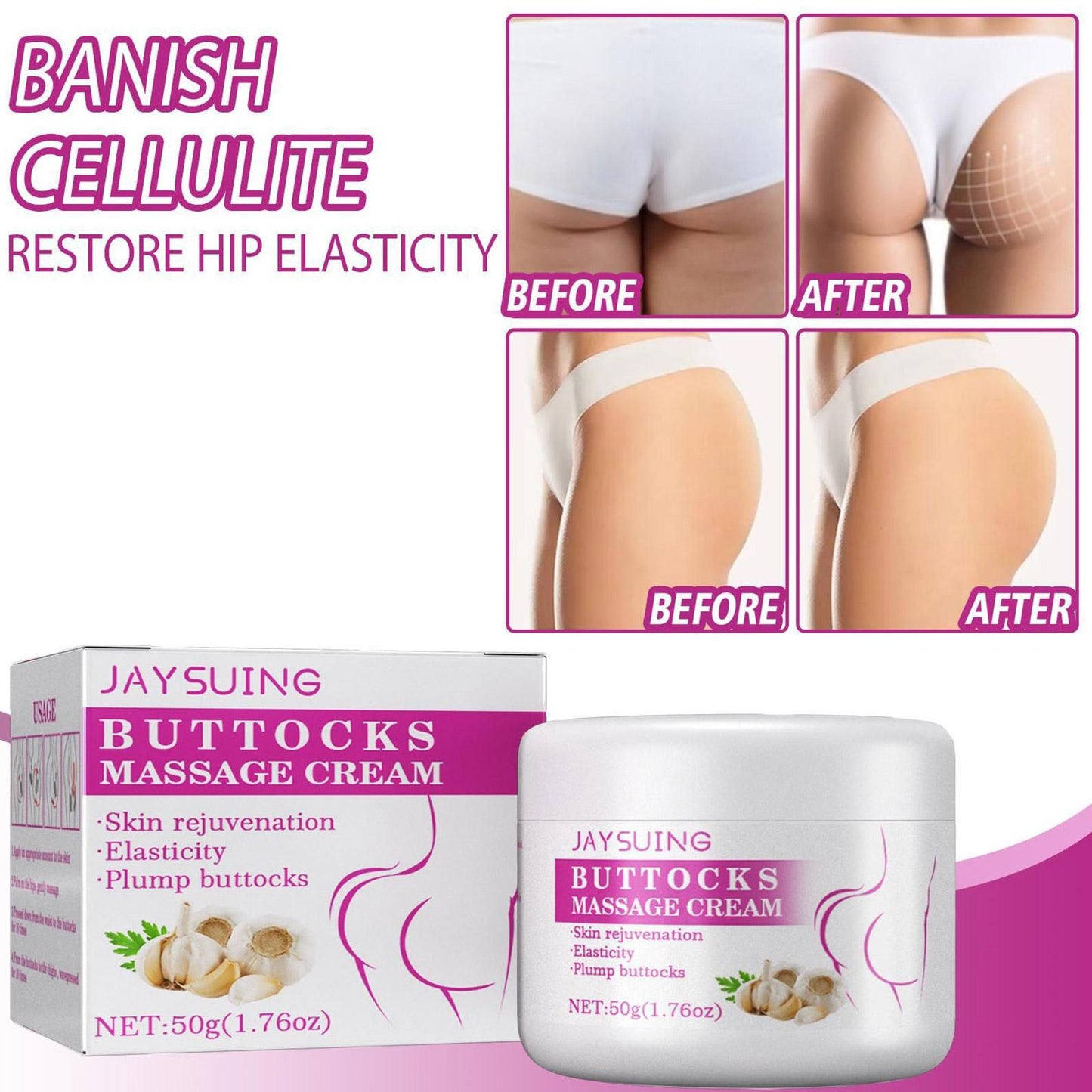 Natural Buttock Enlargement Cream Sexy Hip Butt Enlarger Enhancement Lift Up Enlarge Butt Plant Extract Effective Body Lotion