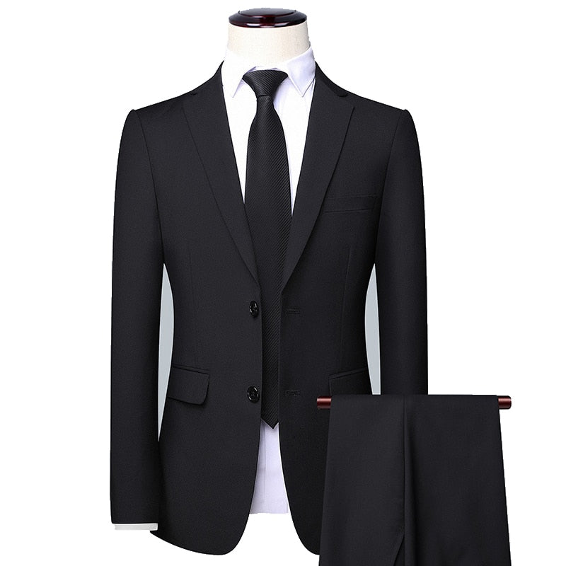 Trajes de hombre Blazers 3 piezas elegantes 2 conjuntos de lujo boda negocios chaleco pantalones abrigos azules 2022 chaquetas formales coreano envío gratis