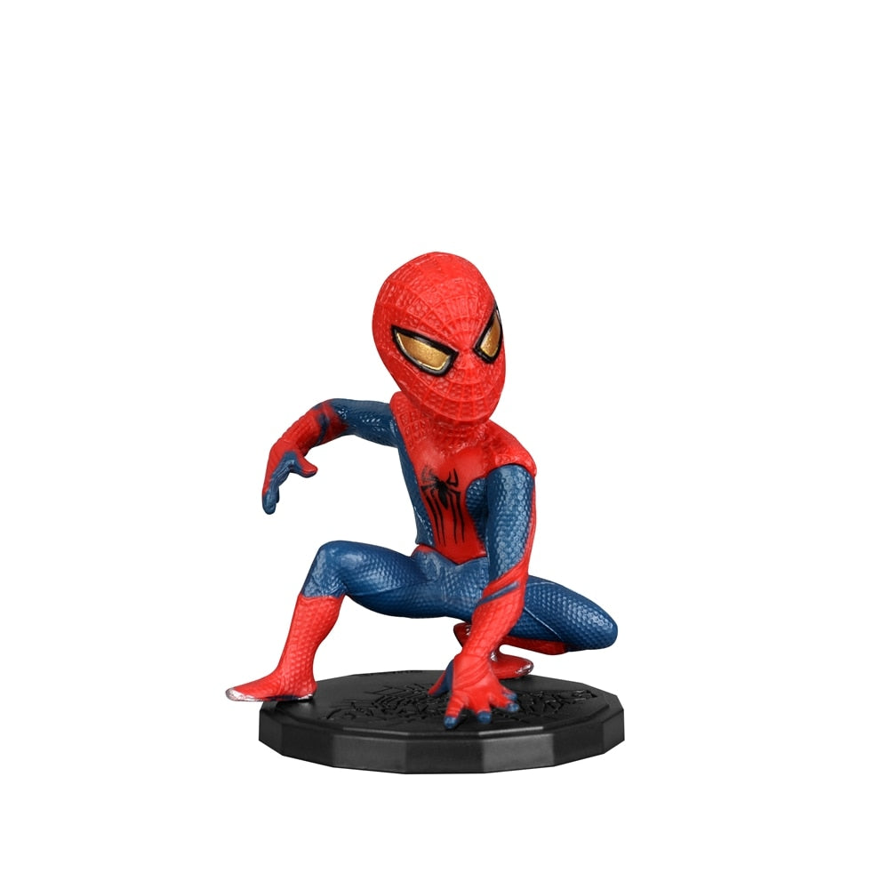 Disney Los vengadores de Marvel Spider Man 4 unids/set 6-8cm figura de acción postura colección de decoración de Anime figurita modelo de juguete niños