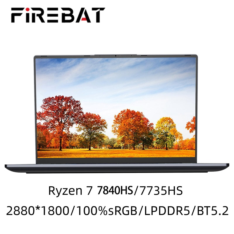 FIREBAT U4 ultra-mince 14 pouces ordinateur Portable AMD Ryzen 7 7735HS 7840HS 32GB 1 to SSD Portable 2880*1800 BT5.2 90Hz ordinateur Portable