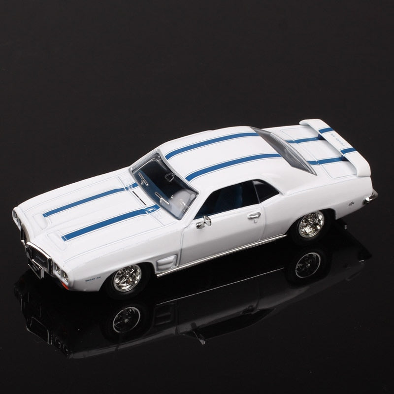 Yat Ming – modèle de voiture classique en métal, échelle 1:43, Pontiac Firebird Trans AM 1969, jouet, Signature de route, répliques miniatures blanches