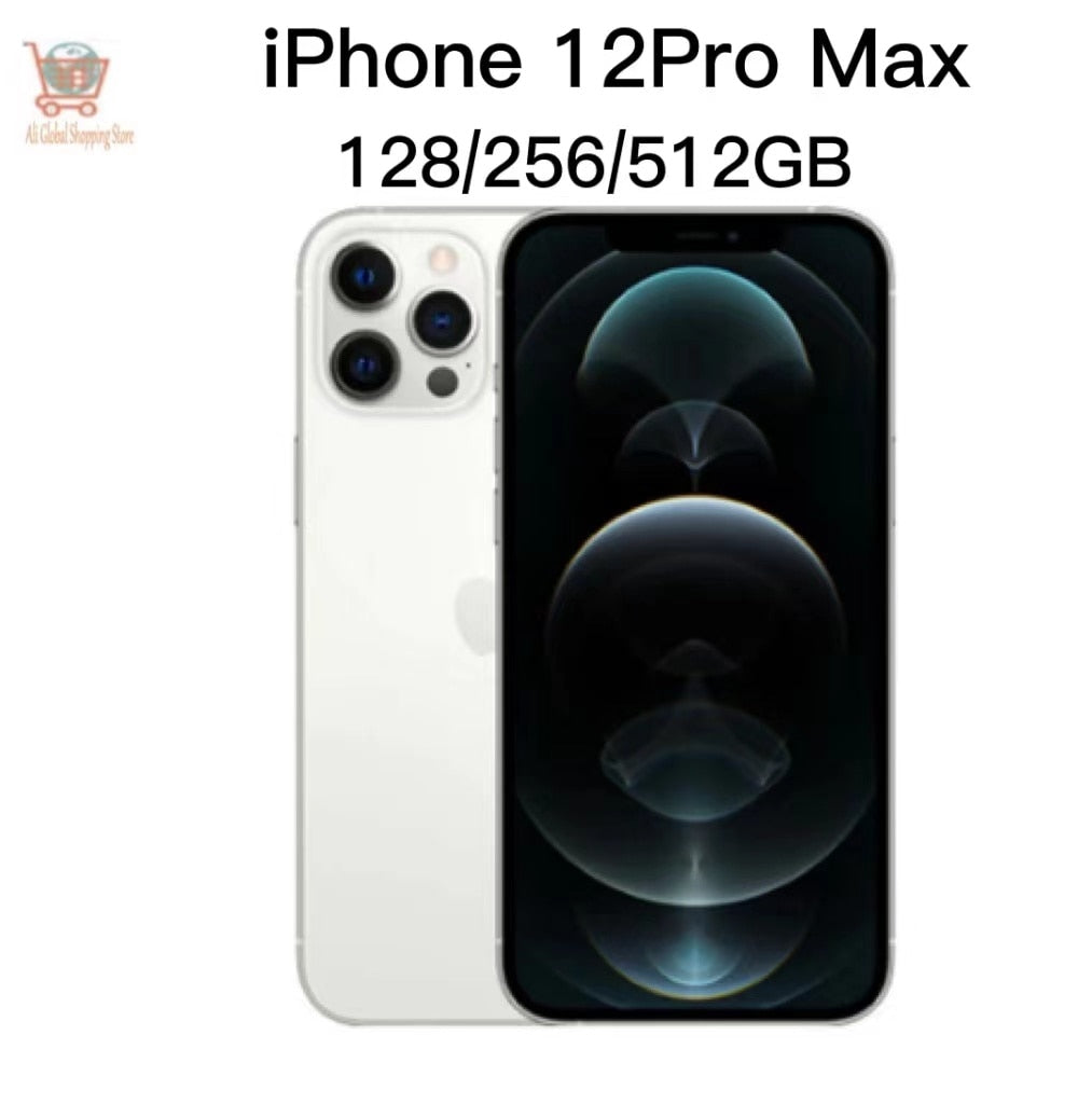 Smartphone iPhone 12 Pro Max 5G, double carte, écran 6.7 pouces, puce bionique A14, hexa-core, Bluetooth 5.0, Apple Pay