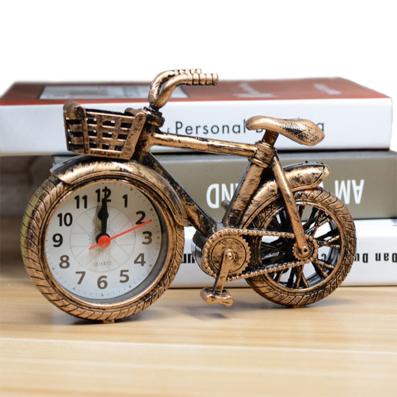 Réveil de vélo rétro créatif, Table de chevet de bureau, salon, horloge de maison, cadeaux artisanaux