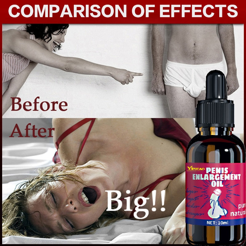 Penis Permanent Thickening,  Increase XXL Growth Enlargement Massage Men's Cock Erection Lubricant Plant Extracts Massage Oil