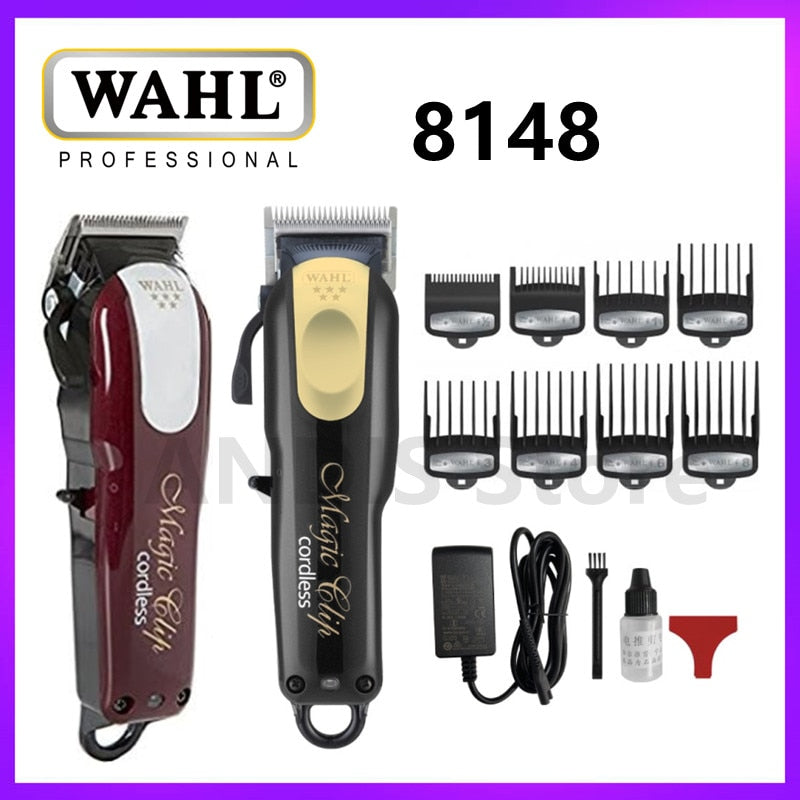 Cortadora de pelo profesional Wahl 8148 Magic Clip para cabeza, cortadora eléctrica inalámbrica para hombres, máquina cortadora de peluquero