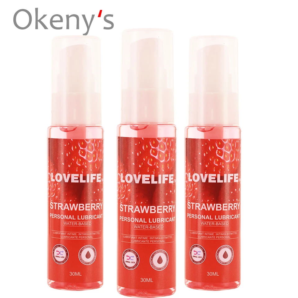 Lubrifiant comestible saveur de fraise pour lubrifiant sexuel eau vagin lubrifiant à base d'orgasme sexe Oral huile de sexe Anal Gel de Massage corporel adulte