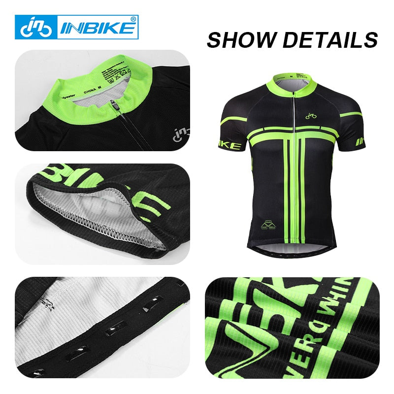 INBIKE-pantalones cortos de ciclismo para hombre, conjuntos de ropa deportiva, camisetas de bicicleta para hombre, Jersey de montaña, verano 2023