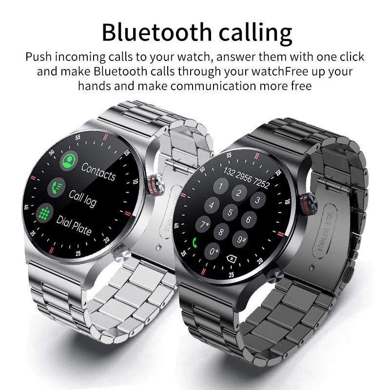 LIGE ECG + PPG Bluetooth llamada reloj inteligente 2023 hombres completamente táctil reloj deportivo rastreador de salud hombres reloj inteligente impermeable para Android Ios