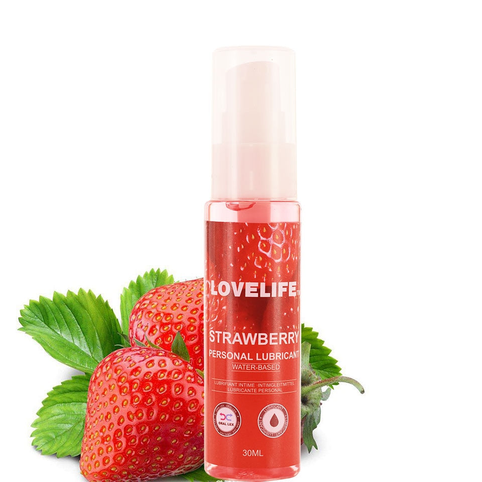 Lubrifiant comestible saveur de fraise pour lubrifiant sexuel eau vagin lubrifiant à base d'orgasme sexe Oral huile de sexe Anal Gel de Massage corporel adulte